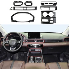 Carbon Fiber Style Interior Central Control Trim Cover Kit Fit For Honda Pilot