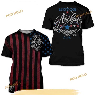 Archaic By Affliction Mens 3D Shirt Nation Regular Fit