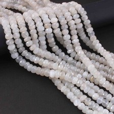1 Strand White Rainbow Faceted Rondelles- Rondelles Beads -7mm