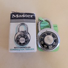 Vintage MASTER LOCK Combination Padlock  1525 with Box  No Key USA