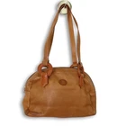 FENDI Leather One Shoulder Bag Brown Vintage
