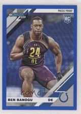 2019 Panini Donruss Rookies Press Proof Blue Ben Banogu #274 c7w