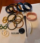 Vintage Lot Of 18 Assorted Lucite &  Bakelite  jewelry