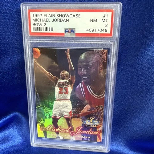 1997 Flair Showcase #1 Michael Jordan Row 2 PSA 8 NM-MT