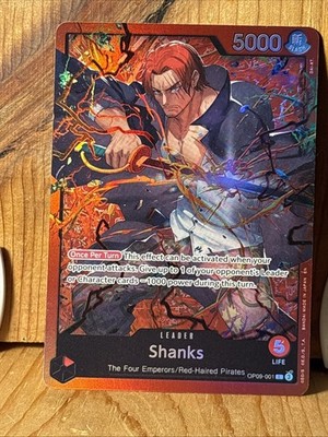 ONE PIECE Card. Shanks. OP09-001 L. J7