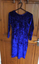 Ladies Blue Velvet Dress by Miss Selfridge Size 10 NWT (RRP £30) **SALE**