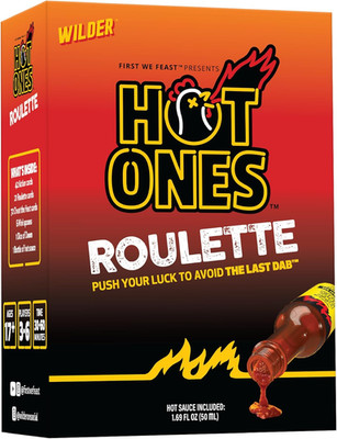 Hot Ones Roulette   Hot Sauce Included   a Push Your Luck Party Game