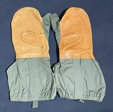 USA Military Glove Mitten Shells Cold Weather Trigger Finger Leather Medium NEW