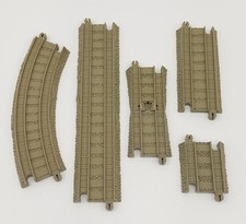 Genuine Thomas Trackmaster Track Section Lot of 6 Hit Toy Tan Brown 2006 VGC