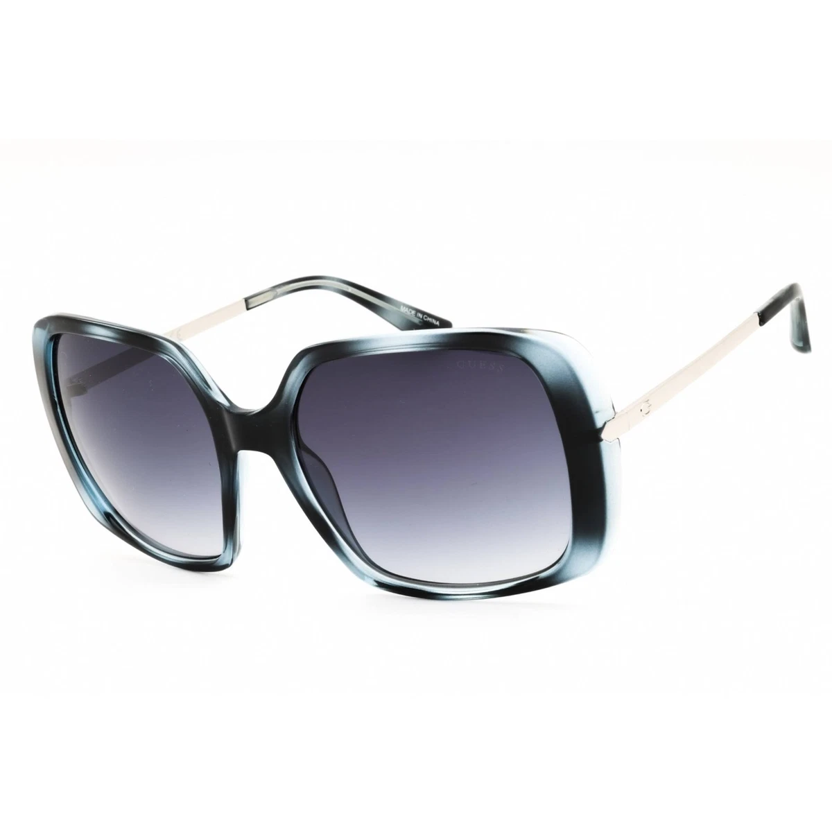 GUESS Women\'s Blue Oversized Textured Frame Sunglasses Guess GF0419/S 28W: Buy Online | Visionet main image 3