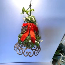 Vintage 1960's Mistletoe Bell; vintage Christmas bell; must see