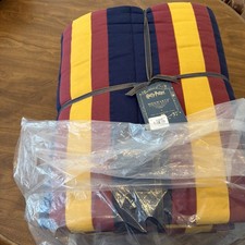 Pottery Barn Harry Potter Striped Comforter Quilt Hogwarts Game Day TWIN