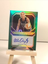 2021 Panini Prizm WNBA Signatures Green Prizm Allie Quigley #SG-AQG Auto