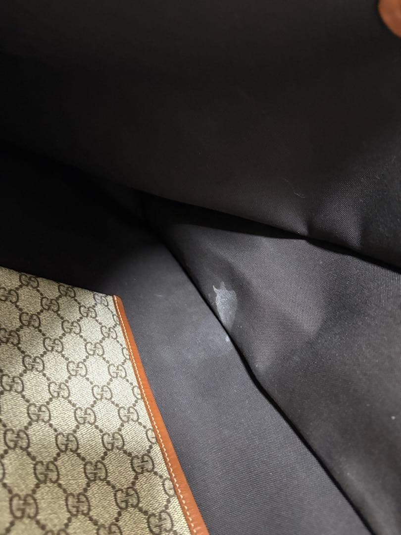 Gucci GG Supreme Web Loop Tote Bag Large Brown Canvas Leather Handle Authentic thumbnail 12