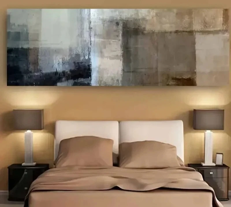 Panoramic Abstract Urban Landscape Abstract Art Canvas Wall Art Home Decor