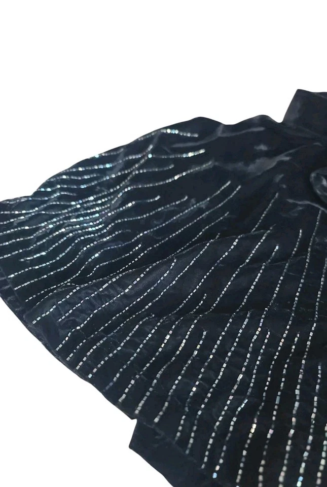 SAACHI ENBELLISHED BLACK VELVET BEADED WOMAN'S SHAWL /CAPE EVENING WEAR ONE SIZE — 第 3/4 张图片