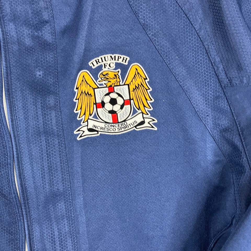 Chaqueta de fútbol Xara para hombre mediana azul marino cremallera completa atlética pista ropa deportiva  Foto 2 de 4