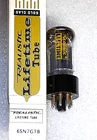 6SN7GTB Realistic NOS  gold pins/gray ladder plate/halo getter Tube, Japan
