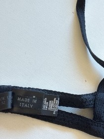 La Perla Black Label Women's Sz 32B Floral Lace Unlined Balconette Underwire Bra