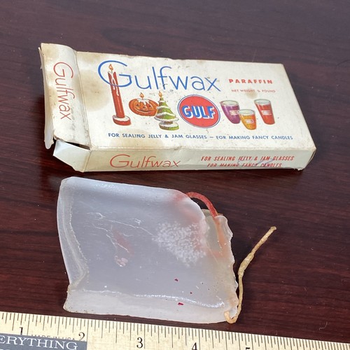 1970s Gulf Advertising Wax Household Paraffin Wax Canning Candle Making Sealants