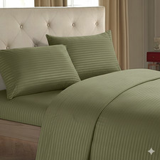 Egyptian Stripe Duvet Quilt Covers Luxury Bedding Set Single Double King Size