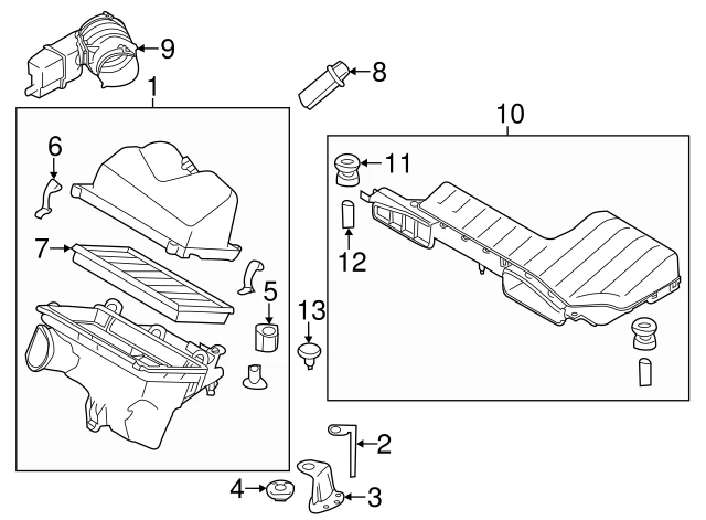 Nuevo Genuino Infiniti Mass Air Flow 226803VA0A OEM Foto 3 de 4