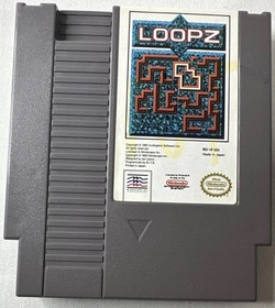 Loopz Nintendo NES Game Cartridge + Manual Tested Authentic 1990