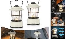 CL1 Mini Dual Light Sources LED Lantern, Retro Style Battery Powered 2 Pack