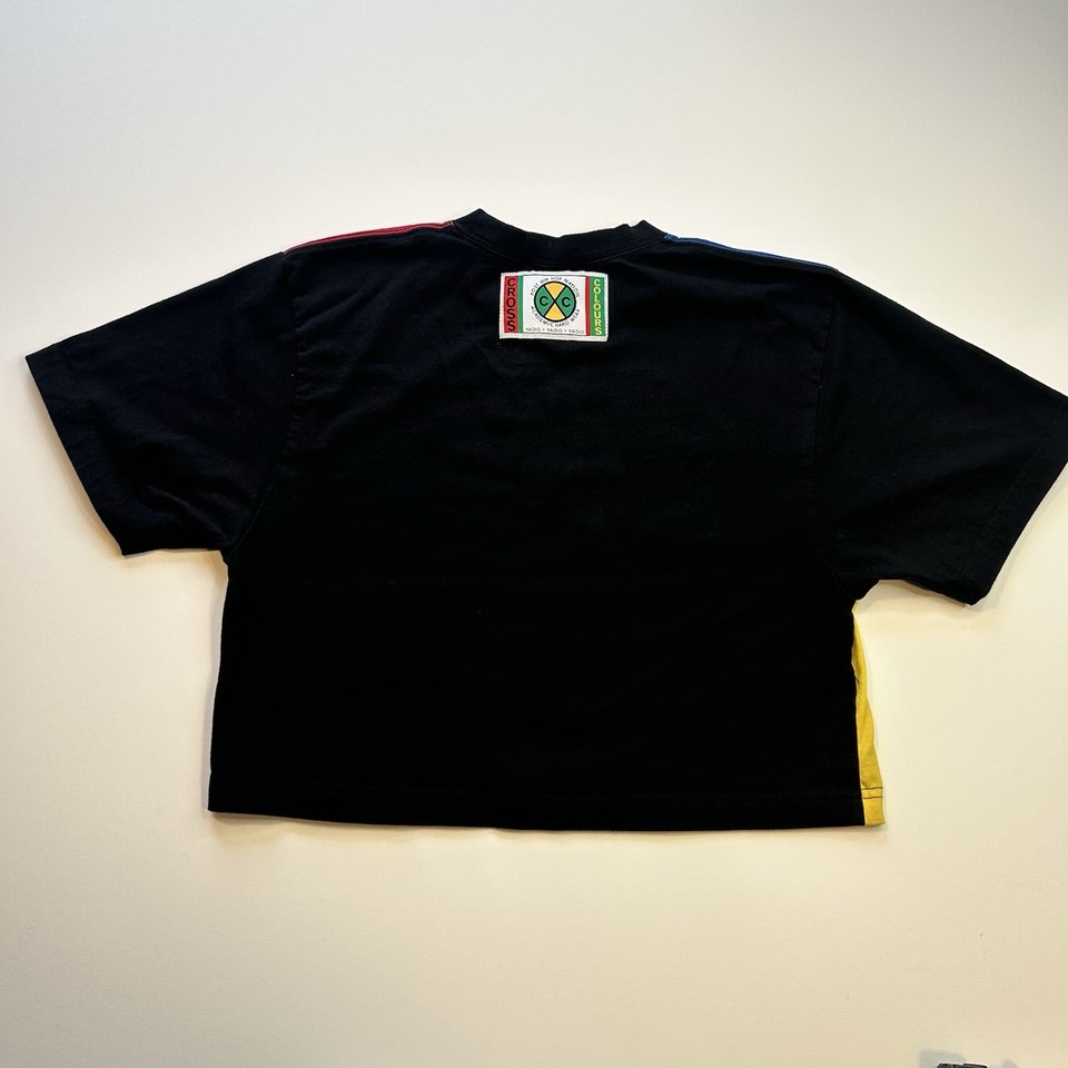 Cross Colors Color Block Crop T-shirt (Small) | eBay
