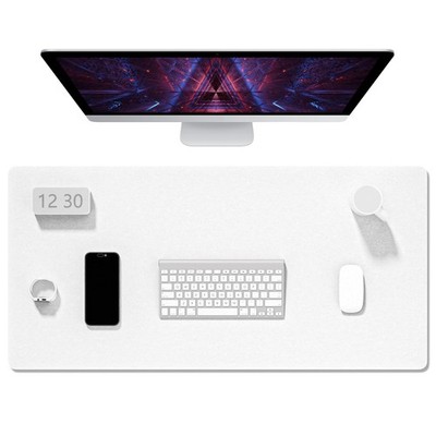Auhoahsil Felt Desk Mat, Minimalist Large Mouse Pad XXL 35.5 x 15.7 in, Desk ...