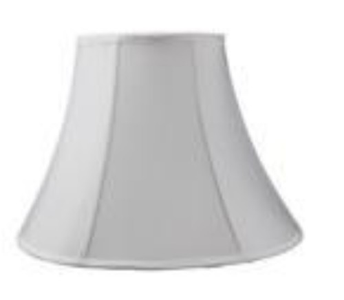 Home Concept Home Concept 9x18x13.5 White Bell Shantung Lampshade - Picture 1 of 1