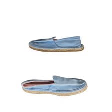 Brooks Brothers Espadrille Flats Size 5 Light Blue Canvas Summer Preppy Coastal