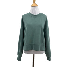 Lululemon Sweatshirt Women 6 Sage Green Softstreme Perfectly Oversized Crop Crew