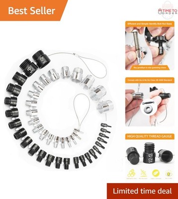 Nut Bolt Thread Checker Steel 45 Piece Metric Inch Thread Gauge Fastener
