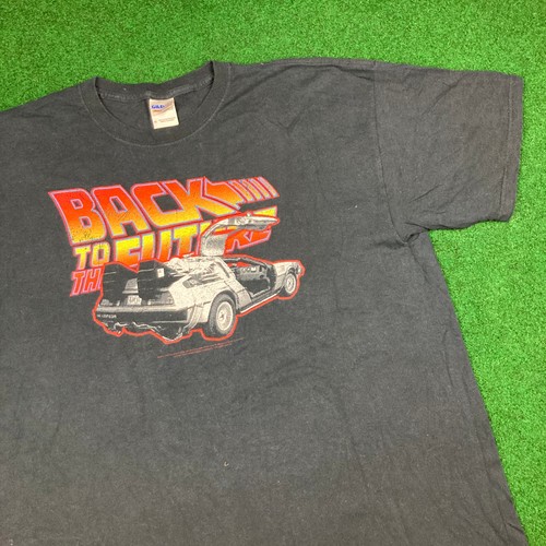 Vintage Back To The Future Shirt Mens XL Black Movie Promo Film Gildan Tag Y2K