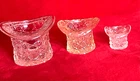 FENTON CLEAR GLASS HAT STACKABLE Set of 3 ** VERY RARE ** More VINTAGE items  RN