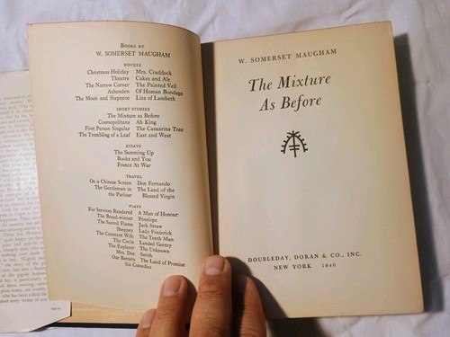 The Mixture As Before W Somerset Maugham 1940 Vintage HCDJ - Foto 12 di 20