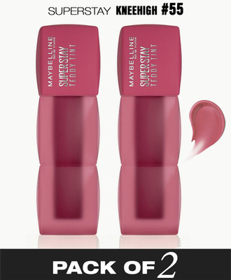 Maybelline Super Stay Teddy Tint Long Lasting Liquid Lipstick Kneehigh #55 2PACK
