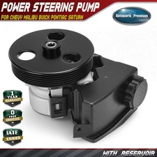 Power Steering Pump w/ Pulley & Reservoir for Chevy Malibu Buick Pontiac Saturn