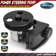 Power Steering Pump w/ Pulley & Reservoir for Chevy Malibu Buick Pontiac Saturn