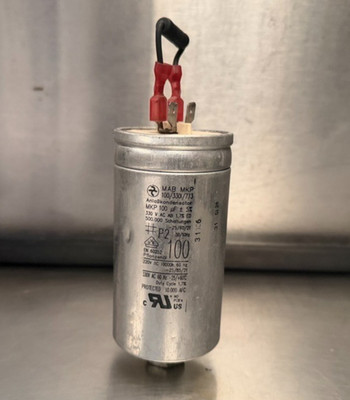 Capacitor Motor 100uf/330v 100 MFD W/Resistor Speed Queen P/N: F370221 [USED]