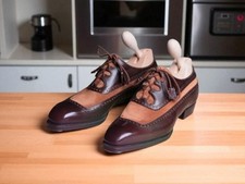 New Men's Handmade Two Tone Leather Oxford Cap-Toe Lace Up Dress Formal Shoe Men