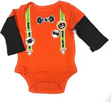 Celebration NWT Baby 3-6 Mo. Halloween Bodysuit Costume - Spooky Suspenders