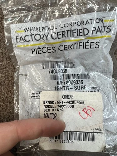 NEW OEM 74009336 / WP74009336 IGNITOR SURF