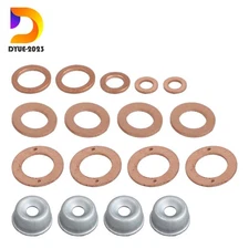Injector Seal Kit with Heat Shield Replace Fit for Kubota V2203 4 Cylinder