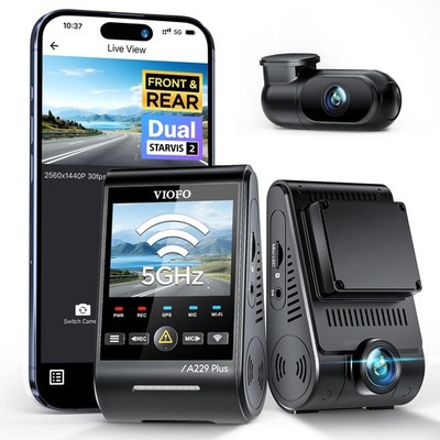 Dual STARVIS 2 Dash Cam VIOFO HDR Voice Control