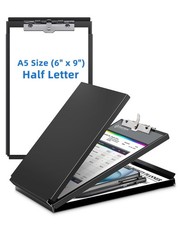 A5 Metal Clipboard with Storage - Memo Size Heavy Duty Recycled Aluminum Clip...