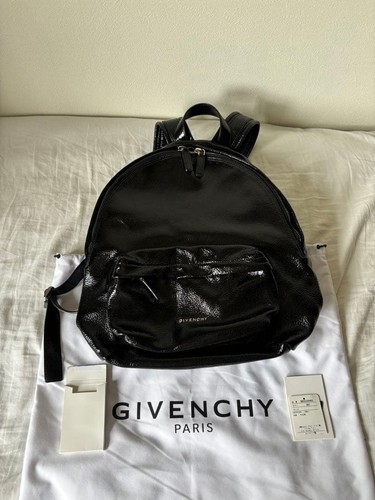 Givenchy Black Patent Leather Backpack 554249