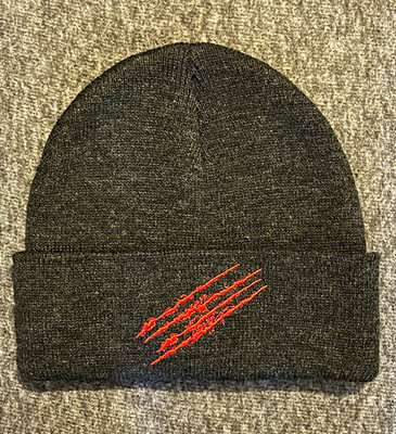 A Nightmare on Elm Street Black Red Beanie Hat Horror Claw Marks One Size
