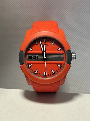 DIESEL Men's Red Silicone Double-Up Wristwatch NEW CONDITION, PERFECT LOOK A++